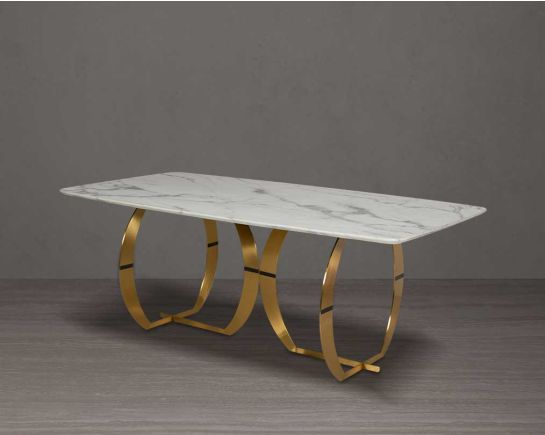 Fausta 6 Seater Marble Dining Table