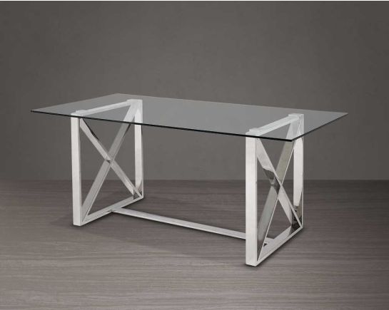 Ciara 6 Seater Stainless Steel Dining Table