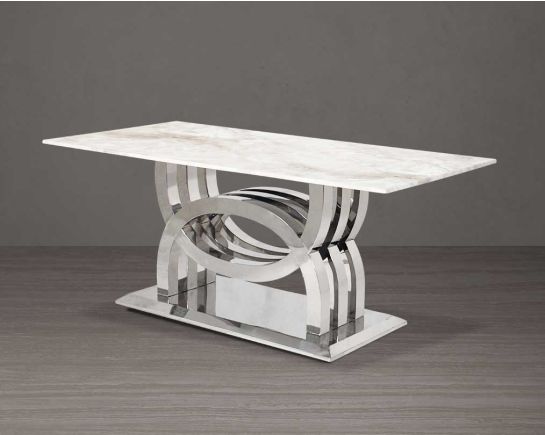 Saul 8 Seater Marble Dining Table