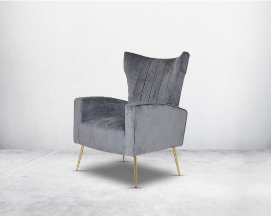 Amada Fabric Wing Chair