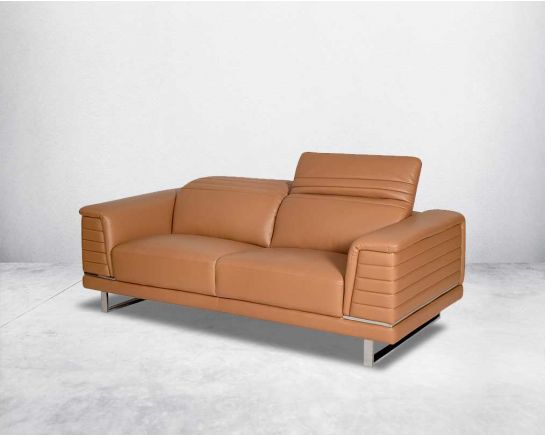 zanetta leather 3 seater sofa