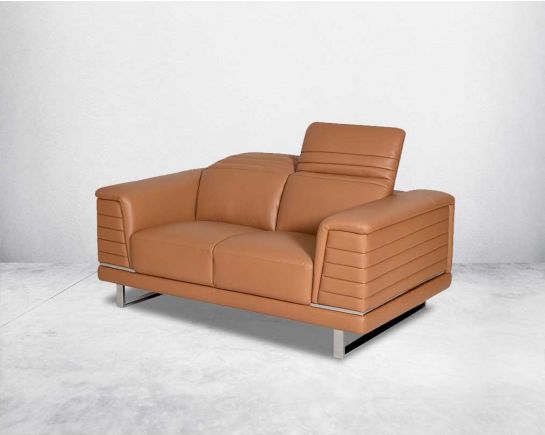 zanetta leather 2 seater sofa