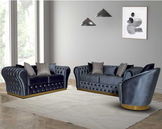 Vidal Fabric Sofa Set