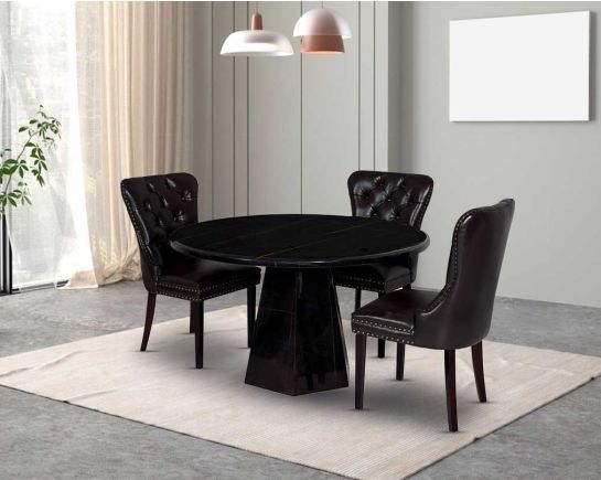 Casta 4 Seater Dining Table With Rosetta Leatherette Dining Chair