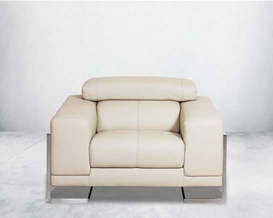 Unido Leather Single Seater Sofa