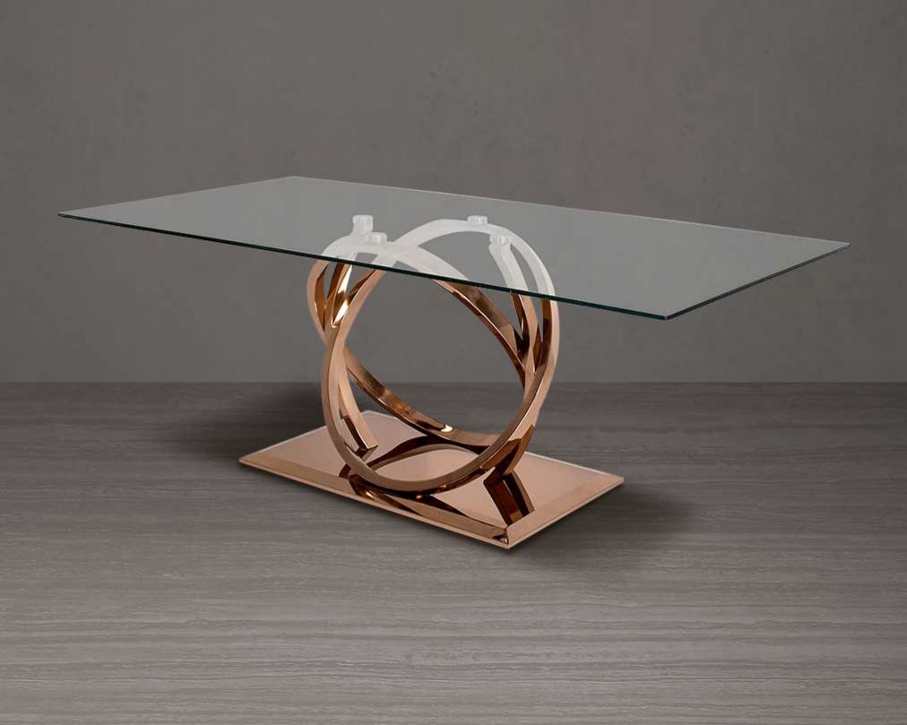 Itsaso 8 Seater Rose Gold Dining Table
