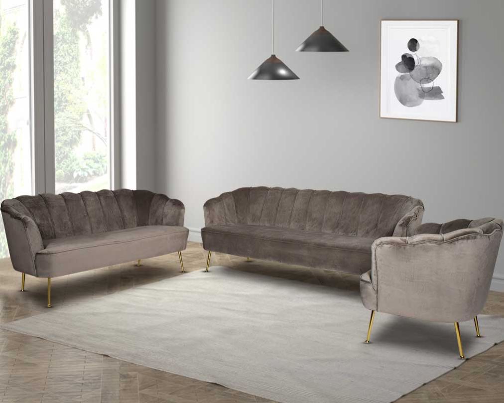 Perla Fabric Sofa Set