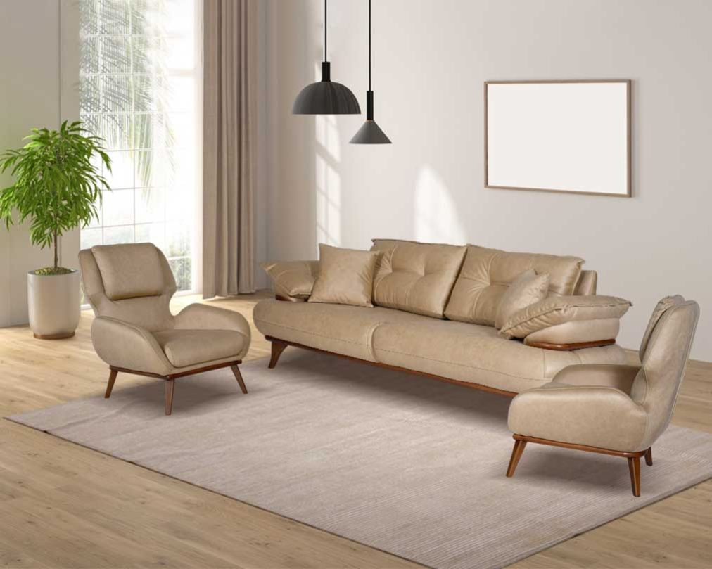 Zoe Fabric Sofa Set