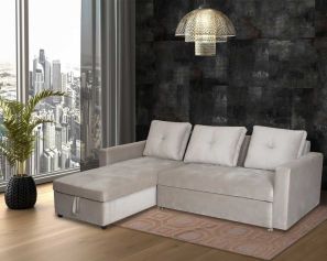 Eladio Fabric Sectional Sofa Cum Bed