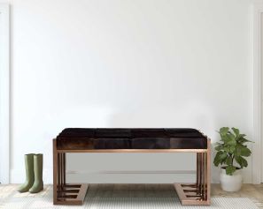 Leonel Rose Gold Double Bench