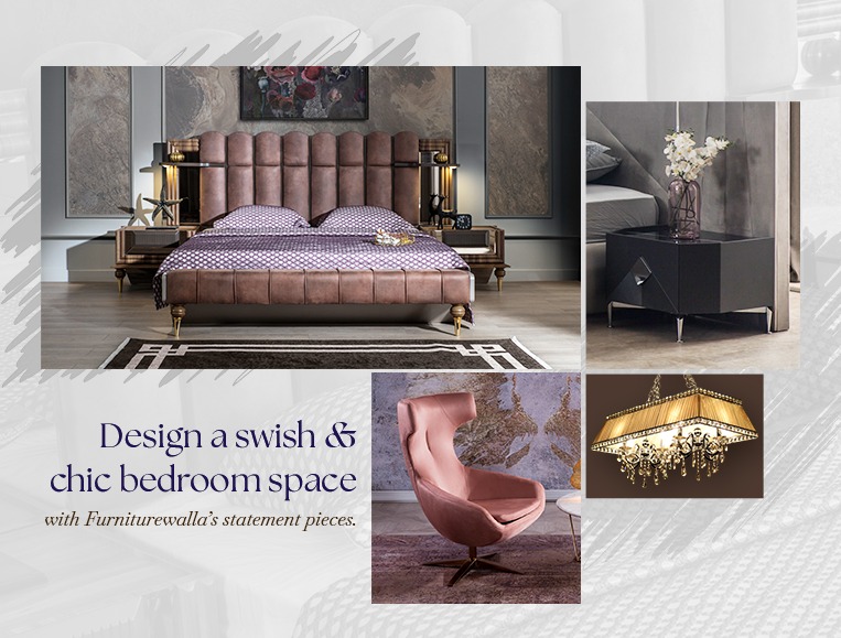 Design a swish & chic bedroom space with Furniturewalla’s statement pieces.