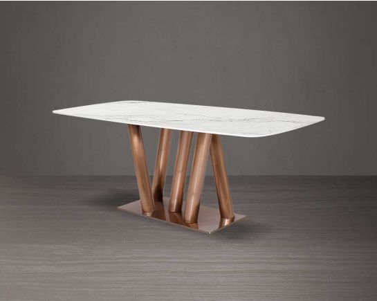 Traza 6 Seater Marble Dining Table
