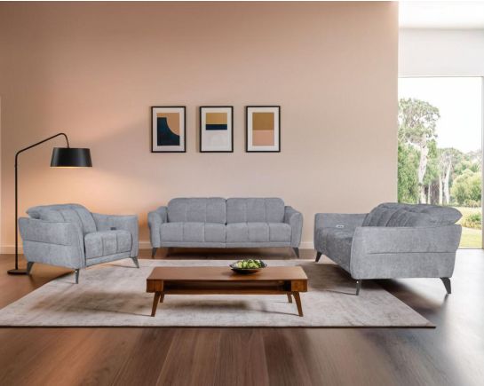 Luneta Fabric Power Recliner Sofa Set