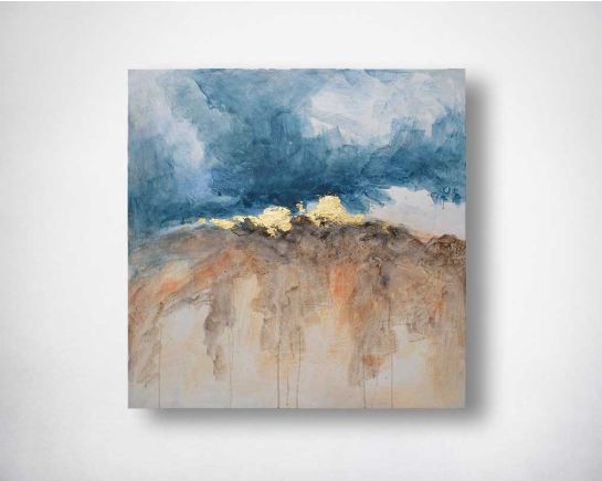 Acrylic painting and & Gold foil painting on canvas are perfect to compliment & enhance any contemporary setting.