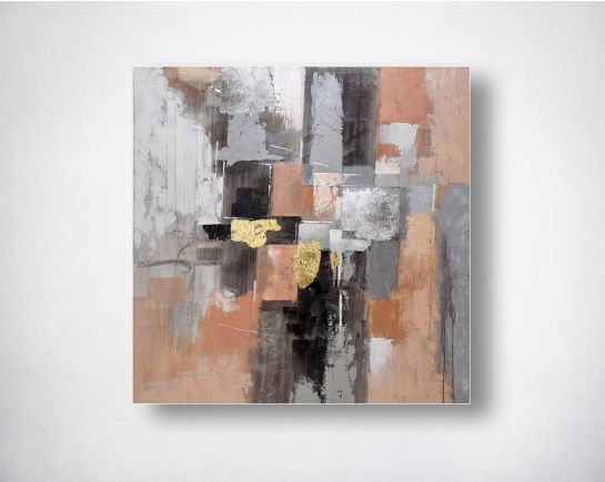 Acrylic painting and & Gold foil painting on canvas are perfect to compliment & enhance any contemporary setting.