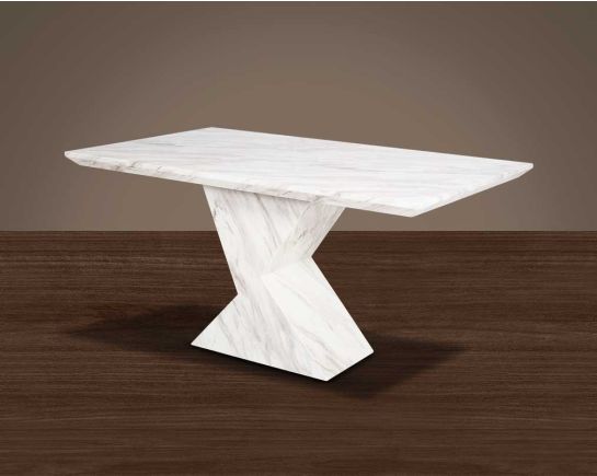 8 Seater rectangular marble dining table.
