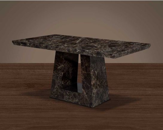 This 6 seater Rectangular Dining Table with side view.