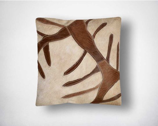 Beige and tan hair on the leather cushion.