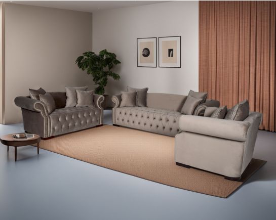Enrique Fabric Sofa Set