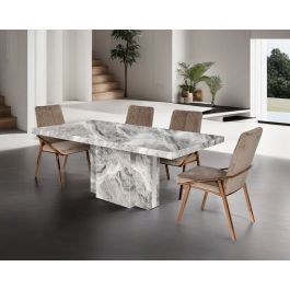 Katia Seater Marble Dining Table With Linus Fabric Dining