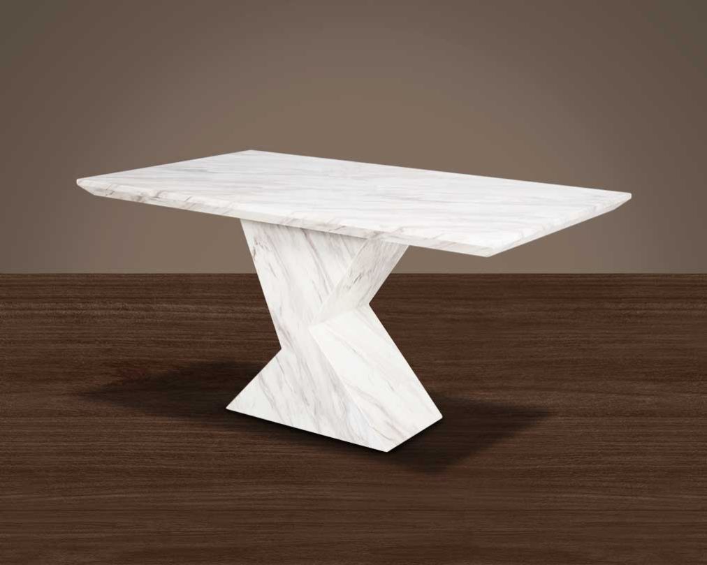8 Seater rectangular marble dining table.